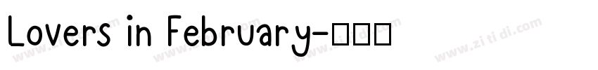Lovers in February字体转换